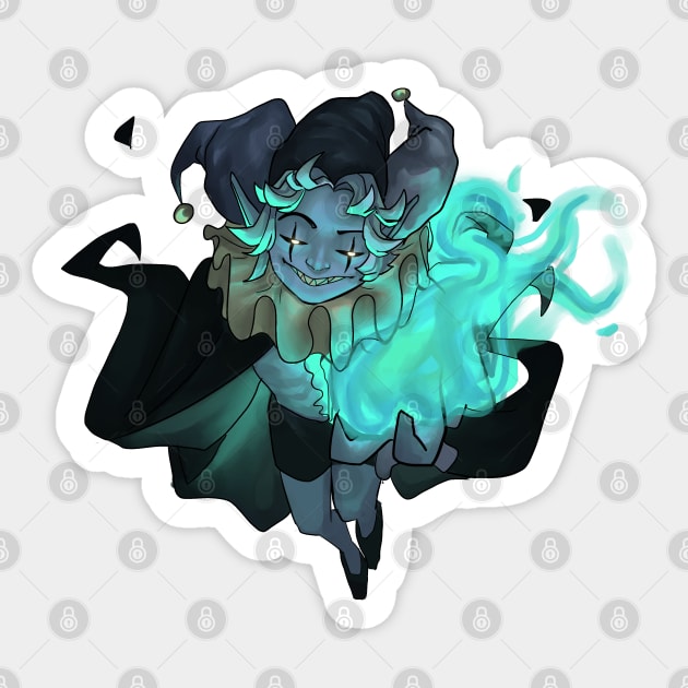 Jevil Hum Sticker by WiliamGlowing